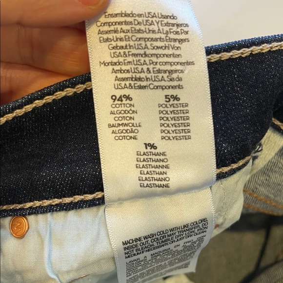 NWT MOTHER The Insider Crop Step Fray Jeans Off Limits Wash size 27 dark wash - Picture 5 of 9